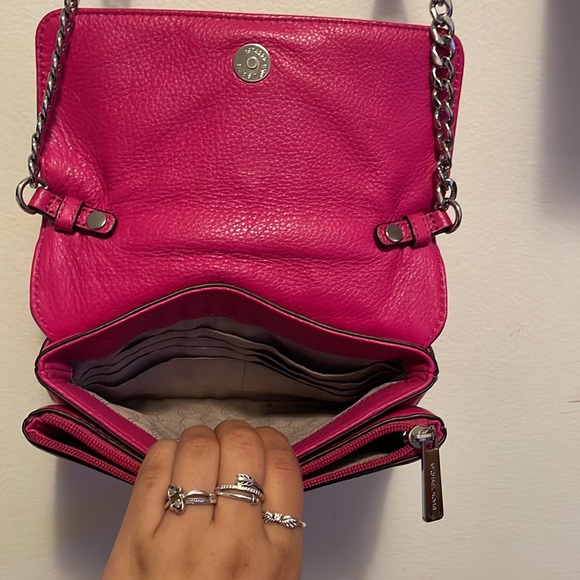 Michael Kors Jet Set Travel Hot Pink Multifunction Crossbody Purse. - Picture 7 of 8